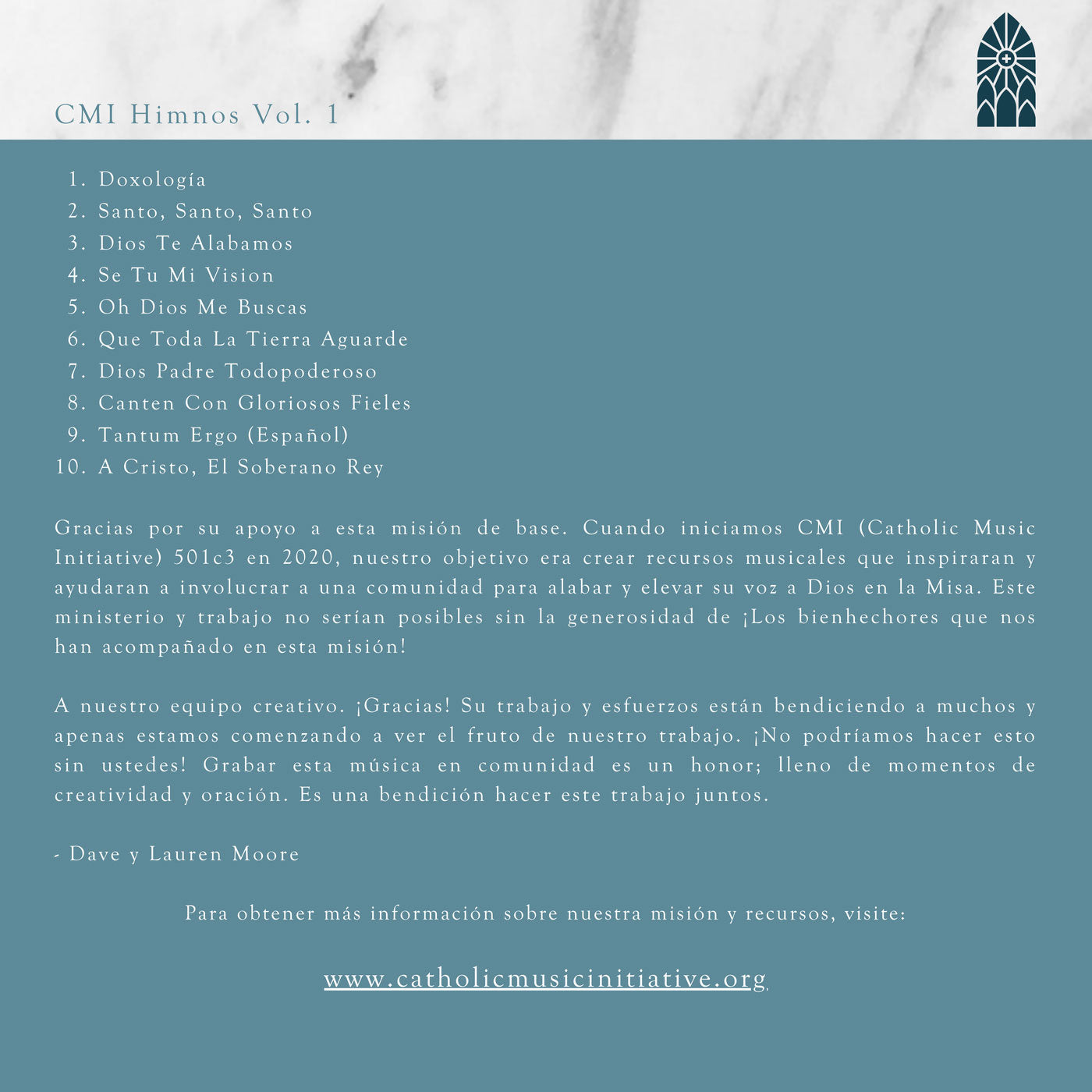 CMI Himnos back cover