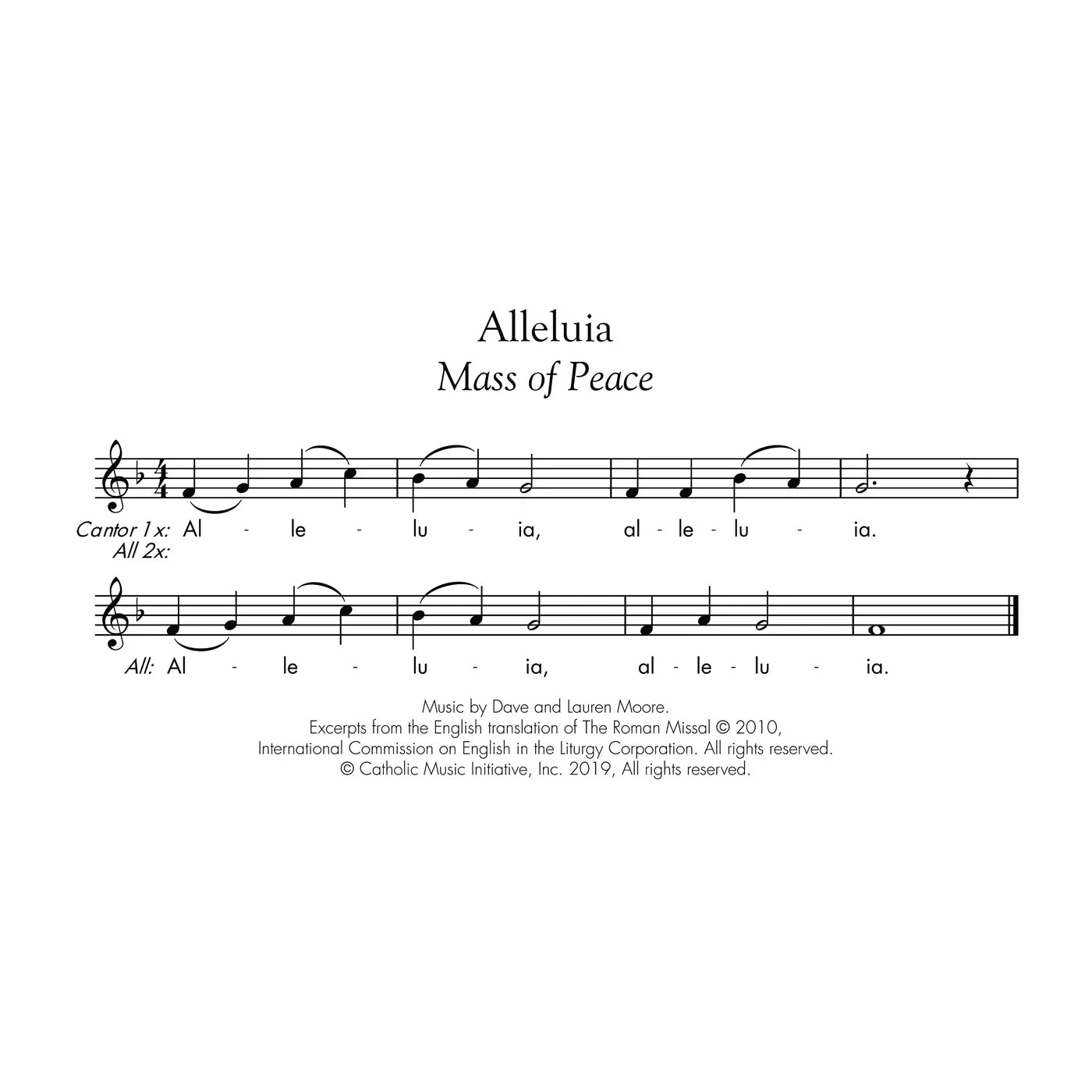 Mass of Peace - English