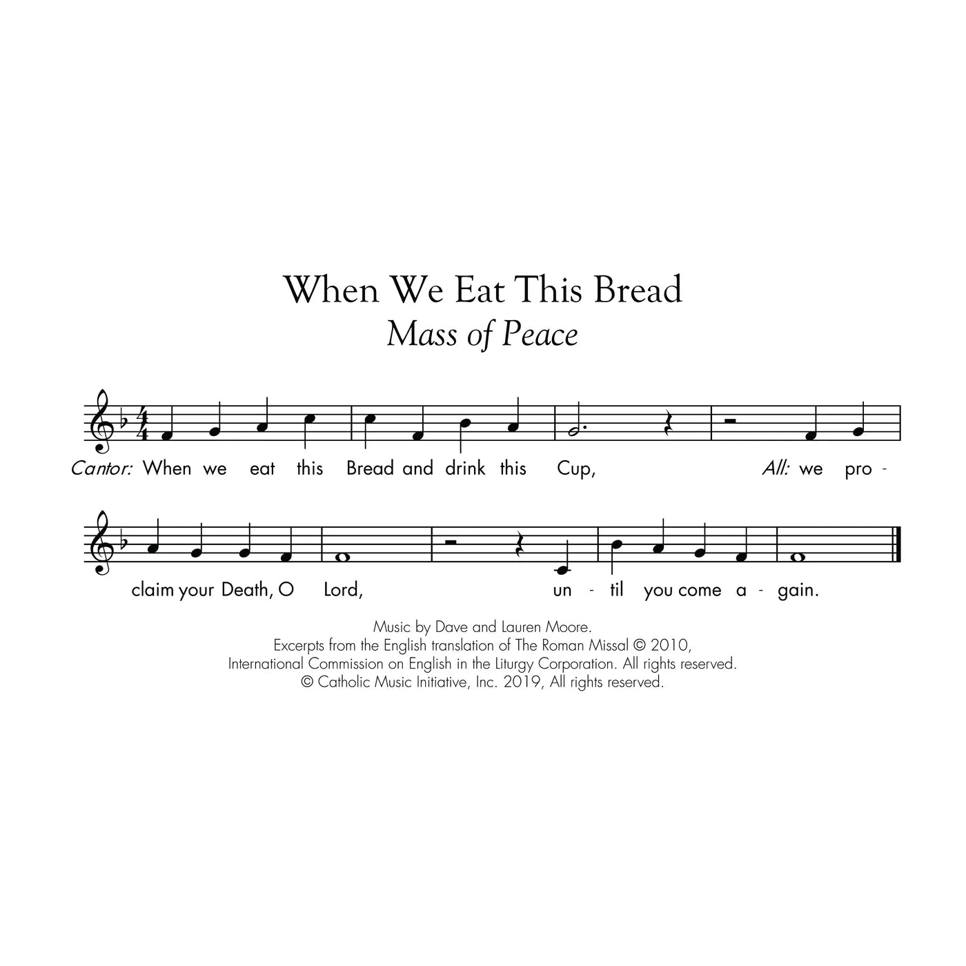 Mass of Peace - English